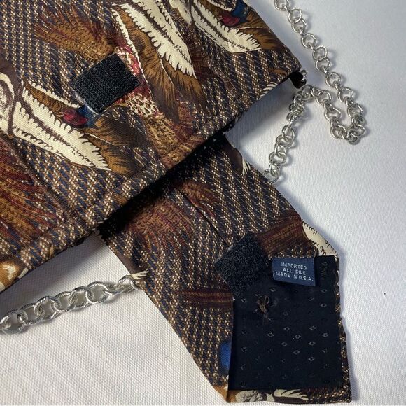 Handmade Silk Tie Clutch Bag - Picture 3 of 4